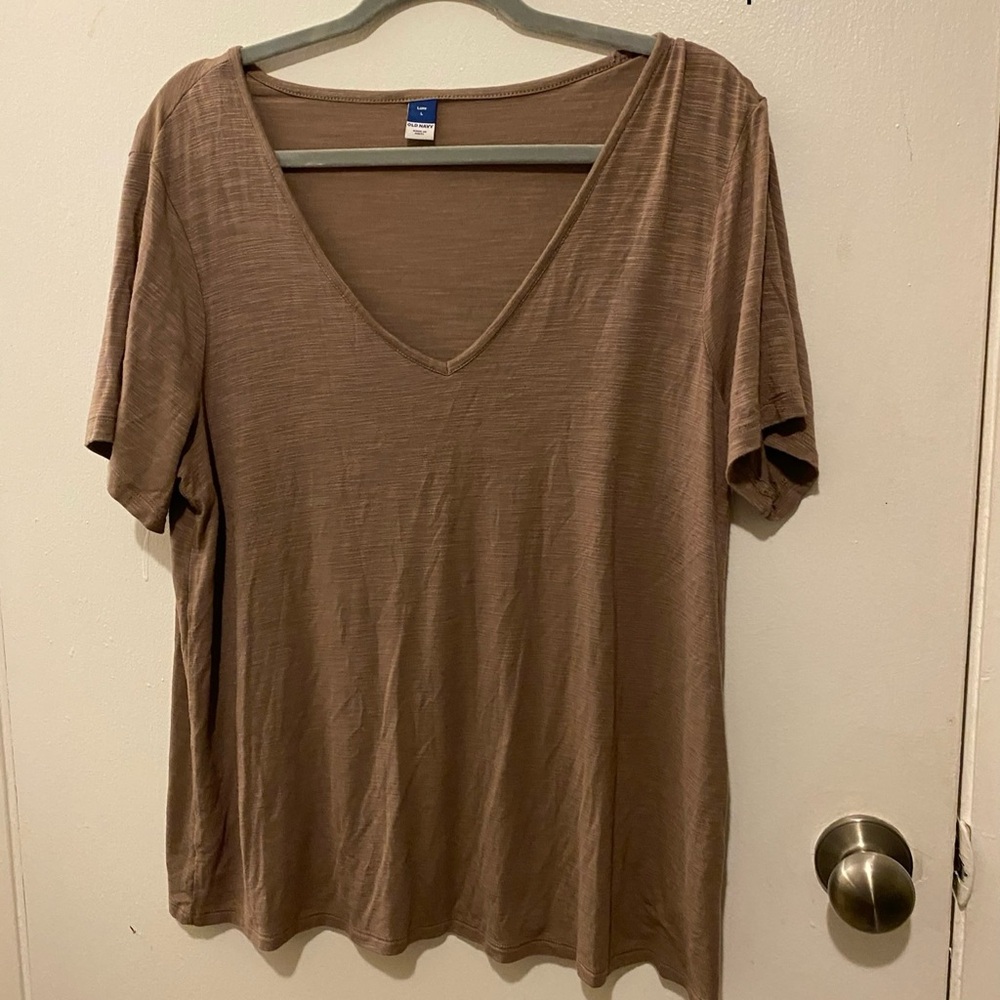 Old Navy Brown Relaxed Short Sleeve Tee